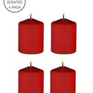 Set 4 Lumanari Tease Candles Aroma Portocala Rosie