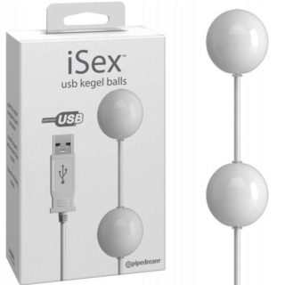 Isex Usb Kegel Balls White- cu vibratii
