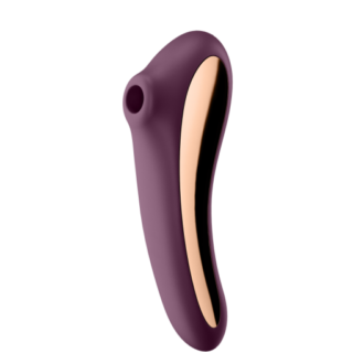 Stimulator Dual Kiss Air Pulse+Vibrator Silicon USB Red Wine