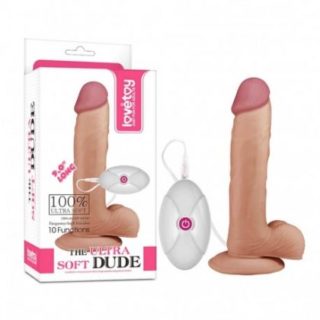 Vibrator cu Ventuza Ultra Soft Dude 9 Inch