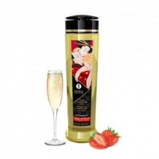 Shunga Romance Erotic Massage Oil - Sparkling Strawberry Wine