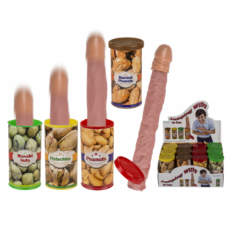 Plastic jumping willy in can