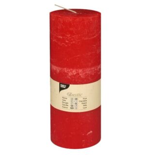 Lumanare stalp, Ø 7 cm, H 19 cm, rosie