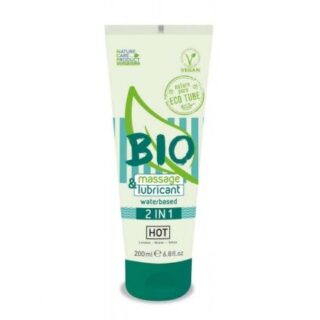 HOT BIO massage & lubricant waterbased 2 in 1 -200 ml