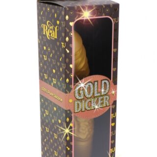 Vibrator Realist Gold Dicker 7 Moduri Vibratii Silicon