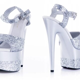 Sandale Roxie Argintii cu Sclipici