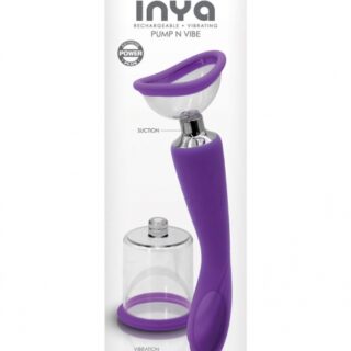 Pompa si Vibrator Inya 2 Capete de Schimb 7 Moduri Vibratii Silicon USB Mov