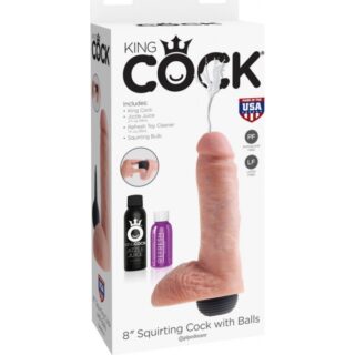 Dildo care ejaculeaza King Cock Natural 20 cm
