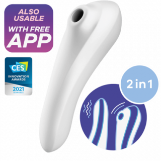 SATISFYER Dual Pleasure White 17.9cm