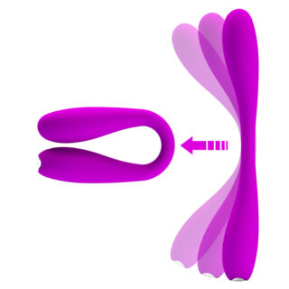 Vibrator Bendable Pretty Love Yedda, 12 Moduri Vibratii, Silicon, USB, Mov, 17.1 cm