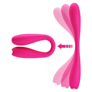 Vibrator Bendable Pretty Love Yedda, 12 Moduri Vibratii, Silicon, USB, Roz, 17.1 cm