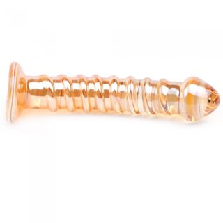 Dildo din Sticla Golden 18 cm