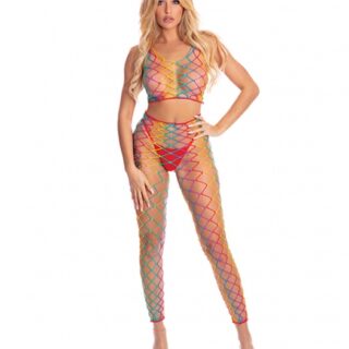 Set 2 Piese Lenjerie Bodystocking Multicolor