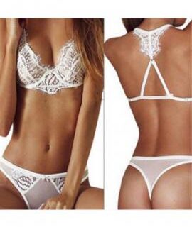 Set Lenjerie Sexy Estella Alb