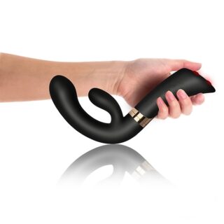 Vibrator Rabbit Enigma 10 Moduri Vibratii USB Silicon Negru