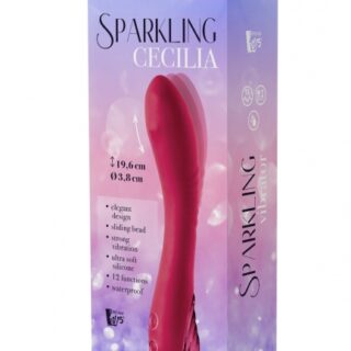 Vibrator Cecilia Slinding Bead&Vibrations Silicon USB Fuchsia 19.6 cm