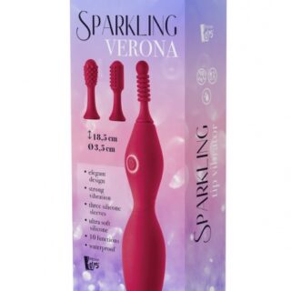 Vibrator Tip Verona+3 Accesorii Silicon 10 Moduri Vibratii USB Fuchsia 18.5 cm