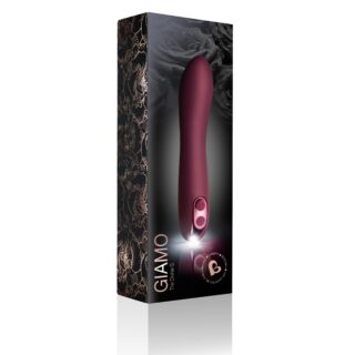 Vibrator Punctul G Giamo 10 Moduri Vibratii USB Silicon Burgundy 20 cm