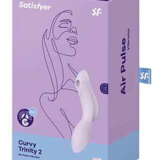 Stimulator 3 in 1 Curvy Trinity 2 Air Pulse&Vibration Silicon USB Lila