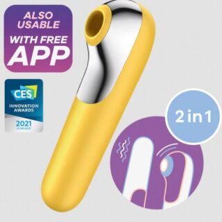 SATISFYER Dual Love Yellow 16.5cm