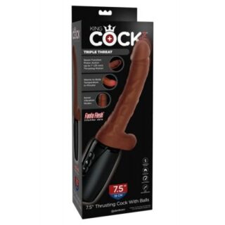 Vibrator Plus Triple Threat Vibrating&Thrusting&Heating  29.7 cm