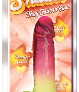 Dildo Realist Shades Jelly Roz/Galben Large 20 cm