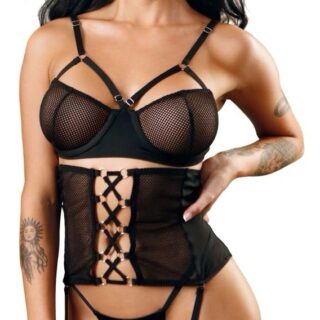 Set 3 Piese Lenjerie Negru - S/M