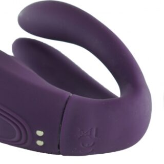 Stimulator Dublu Leena, Remote Control, 10 Moduri Vibratii, 10 Moduri Pulsatii, Silicon, USB, Mov