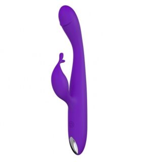 Vibrator Iepuras Sindy, 10 Moduri Vibratii, Silicon, Mov, 19 cm