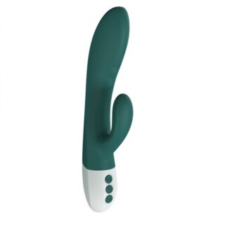 Vibrator Iepuras Lyle, 12+3 Moduri Vibratii, Silicon, Verde, 23.5 cm
