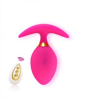 Dop Anal Ivy Remote Control, 10 Moduri Vibratii, 6 Intensitati, Silicon, Roz, 9 cm