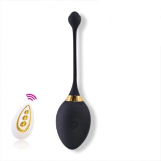 Ou Vibrator Lory, Remote Control, 10 Moduri Vibratii, 6 Intensitati, Silicon, Negru