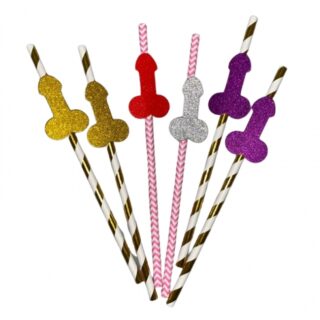 Set 6 Paie Sparkly Penis Mix Culori