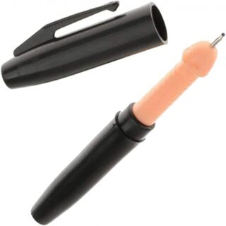 Pix cu Design Penis, 11 cm, Negru