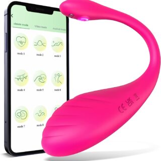 Ou Vibrator Smart Maja App Control, Bluetooth, USB Magnetic, Roz, 20 cm, Mokko Toys, Good Vibes