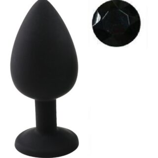 Dop Anal Silicone Buttplug Medium Negru/Negru