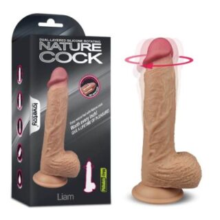 Dual layered Silicone Rotating Nature Cock Liam Flesh 21.6cm