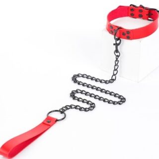 Set Reddish Zgarda-Lesa cu Lant Negru