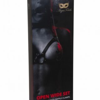 Set Open Wide Sutien Harness - Calus cu Clame Sfarcuri