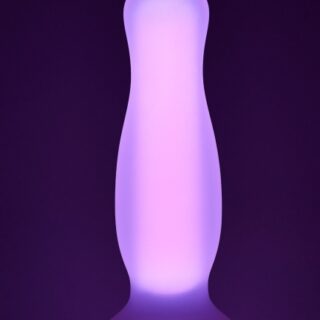 Dop Anal Large Glow in the Dark, Silicon Moale, Roz, 14.5 cm