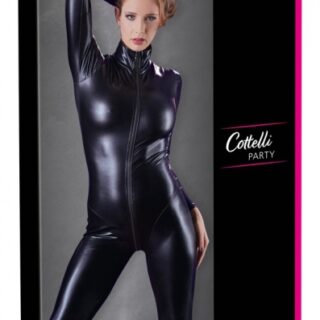 Catsuit Full Cover, Wetlook, Negru, XS