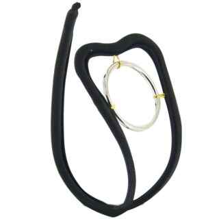 Bikini cu Inel Metalic fara Bretele, Negru, S-L