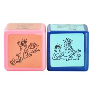 Joc cu 2 Zaruri Love Dice Roz/Albastru