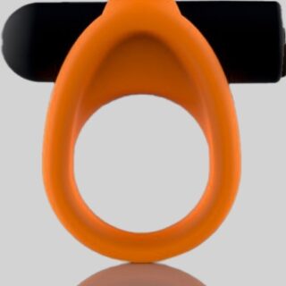Inel Penis Saturn, 10 Moduri Vibratii, Silicon, USB, Portocaliu/Negru