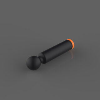 Mini Wand Mercury, 7 Moduri Vibratii, Silicon, USB, Negru/Portocaliu, 12.6 cm