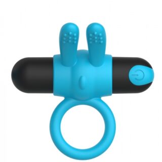 Inel Penis Sapphire, 10 Moduri Vibratii, Silicon, USB, Albastru
