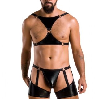 Set 2 Piese Wetlook Aron, Negru, S/M