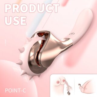 Vibrator Magical Spin, 9 Moduri Vibratii, Silicon, USB, Roz, 20.1 cm
