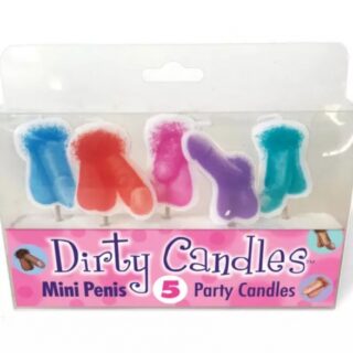Set 5 Lumanari Dirty Candles Mini Penis, Mix Culori