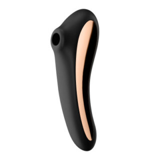 Stimulator Dual Kiss Air Pulse+Vibrator Silicon USB - Black